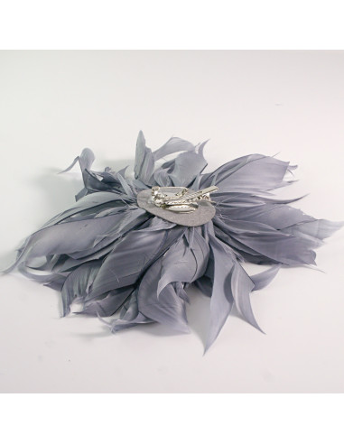 KWIAT Z PIÓR BROSZKA PRZYPINKA PIÓRA PUSZEK...