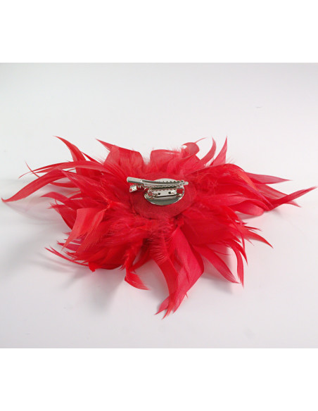 KWIAT Z PIÓR BROSZKA PRZYPINKA PIÓRA PUSZEK LOLITA ACCCESSORIES 16-18 CM