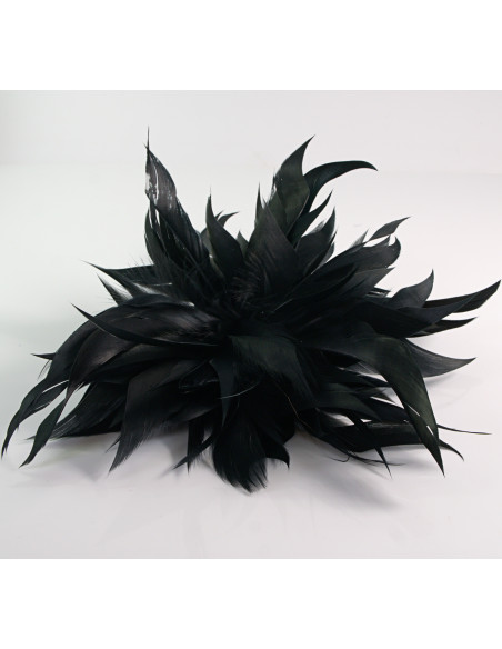 KWIAT Z PIÓR BROSZKA PRZYPINKA PIÓRA PUSZEK LOLITA AKCESORIA XXL 20 CM