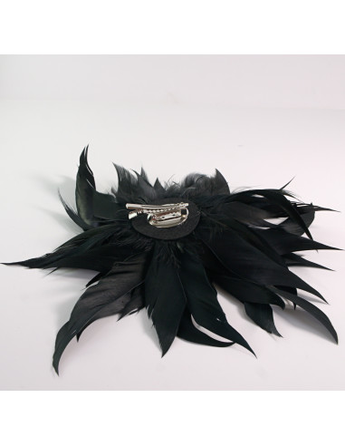 KWIAT Z PIÓR BROSZKA PRZYPINKA PIÓRA PUSZEK...