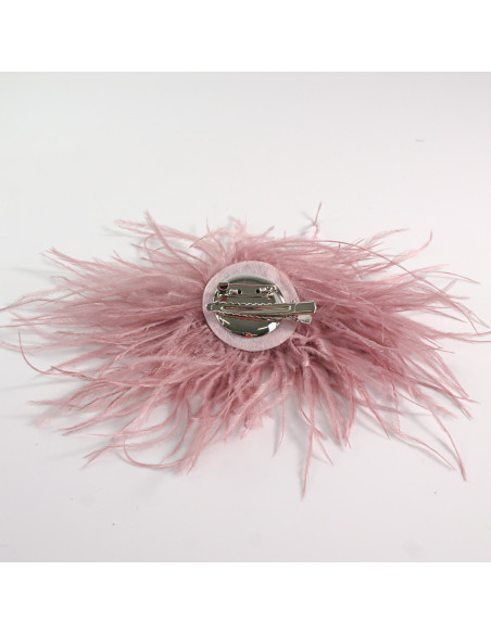 KWIAT BROSZKA Z PIÓR PRZYPINKA PUSZEK PIÓRA LOLITA AKCESORIA 14 CM