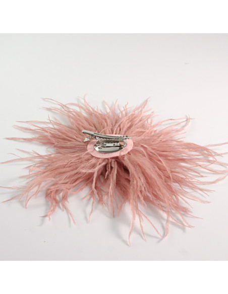 KWIAT BROSZKA Z PIÓR PRZYPINKA PUSZEK PIÓRA LOLITA AKCESORIA 14 CM