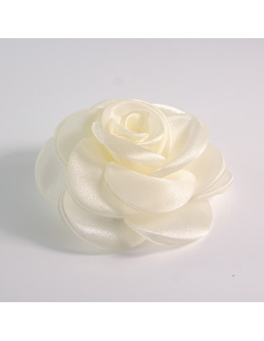 KWIAT Z MATERIAŁU BROSZKA PREZENT LOLITA ACCCESSORIES 12-14 cm ECRU