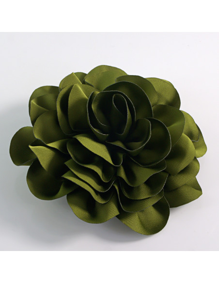 KWIAT Z MATERIAŁU RÓŻA BROSZKA PRZYPINKA LOLITA AKCESORIA 10 CM ZIELONY