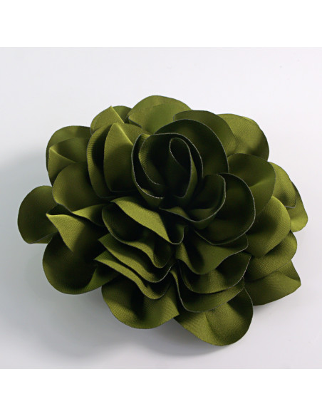 KWIAT Z MATERIAŁU RÓŻA BROSZKA PRZYPINKA LOLITA AKCESORIA 10 CM ZIELONY