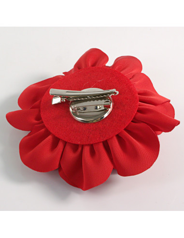 KWIAT Z MATERIAŁU RÓŻA BROSZKA PRZYPINKA LOLITA...