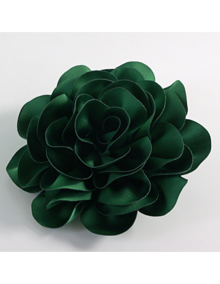 KWIAT Z MATERIAŁU RÓŻA BROSZKA PRZYPINKA LOLITA AKCESORIA 10 CM ZIELONY