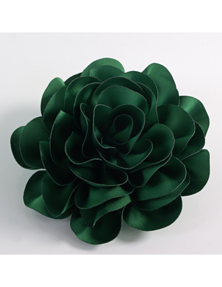 KWIAT Z MATERIAŁU RÓŻA BROSZKA PRZYPINKA LOLITA AKCESORIA 10 CM ZIELONY