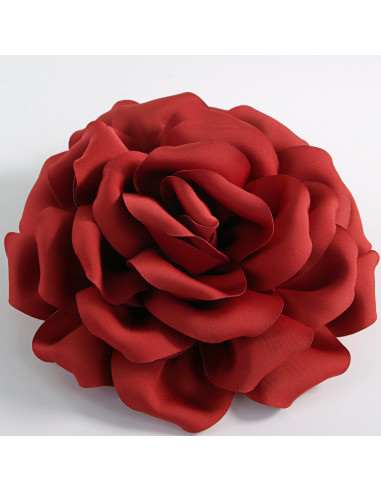 KWIAT Z MATERIAŁU RÓŻA BROSZKA PRZYPINKA LOLITA AKCESORIA 14 CM