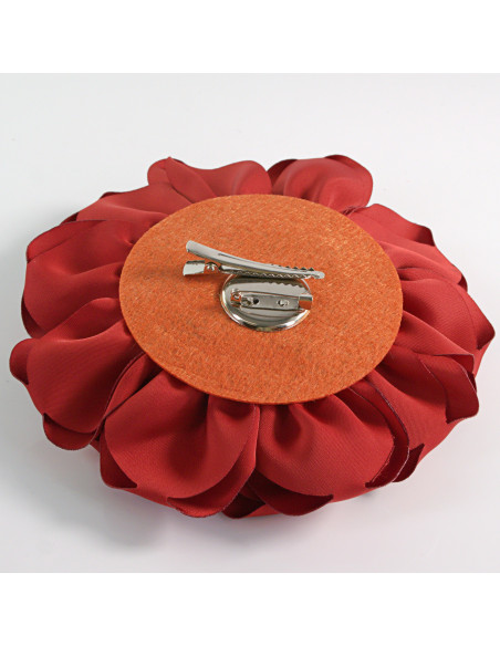 KWIAT Z MATERIAŁU RÓŻA BROSZKA PRZYPINKA LOLITA AKCESORIA 14 CM