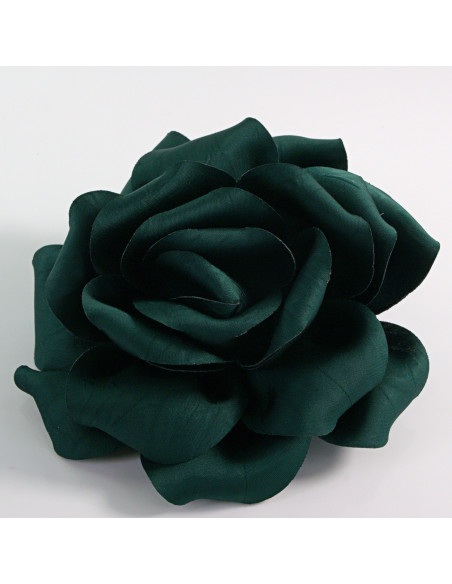 KWIAT Z MATERIAŁU RÓŻA BROSZKA PRZYPINKA LOLITA AKCESORIA 14 CM ZIELONY
