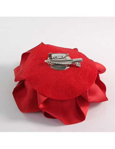 KWIAT Z MATERIAŁU RÓŻA BROSZKA PRZYPINKA LOLITA...