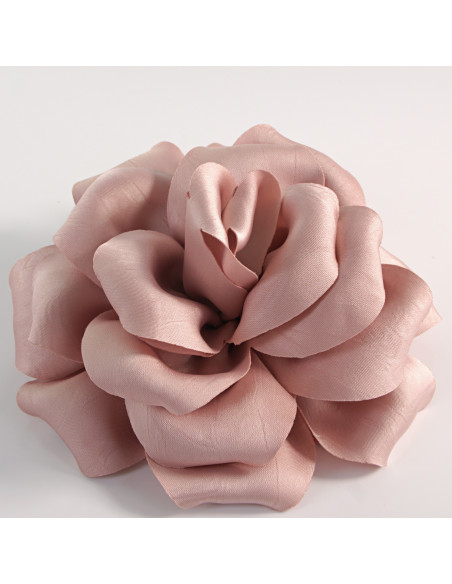 KWIAT Z MATERIAŁU RÓŻA BROSZKA PRZYPINKA LOLITA AKCESORIA 14 CM BRUDNY RÓŻ