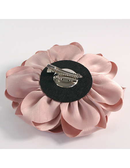 KWIAT Z MATERIAŁU RÓŻA BROSZKA PRZYPINKA LOLITA AKCESORIA 14 CM BRUDNY RÓŻ