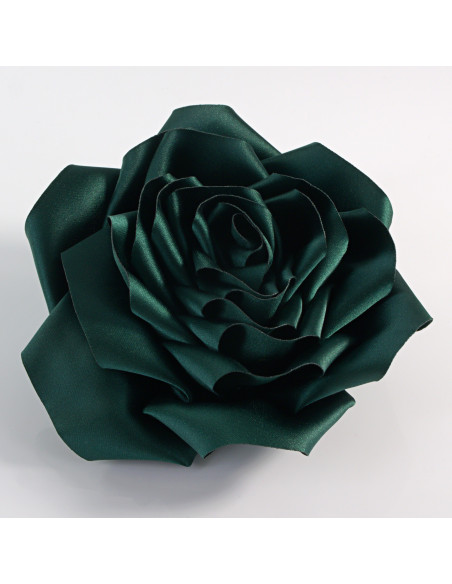 KWIAT Z MATERIAŁU RÓŻA BROSZKA PRZYPINKA LOLITA AKCESORIA 12 CM ZIELONY