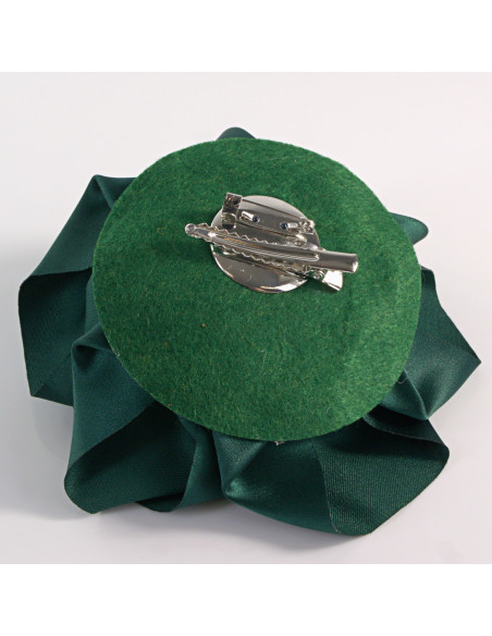 KWIAT Z MATERIAŁU RÓŻA BROSZKA PRZYPINKA LOLITA AKCESORIA 12 CM ZIELONY