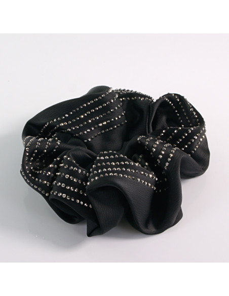 Gumka do włosów SCRUNCHIE WIECZOROWA  MAXI 12 CM Lolita Akcesoria CZARNY