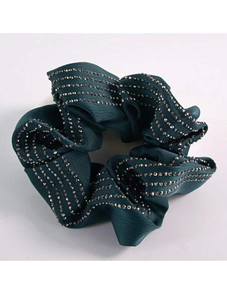 Gumka do włosów SCRUNCHIE WIECZOROWA  MAXI 12 CM Lolita Akcesoria ZIELONY