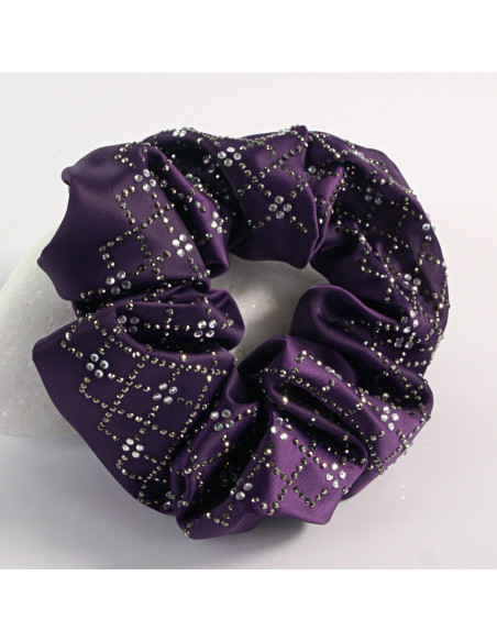 Gumka do włosów SCRUNCHIE WIECZOROWA  MAXI 12 CM Lolita Akcesoria FIOLETOWY