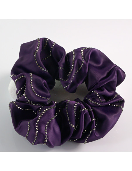 Gumka do włosów SCRUNCHIE WIECZOROWA  MAXI 12 CM Lolita Akcesoria FIOLETOWY