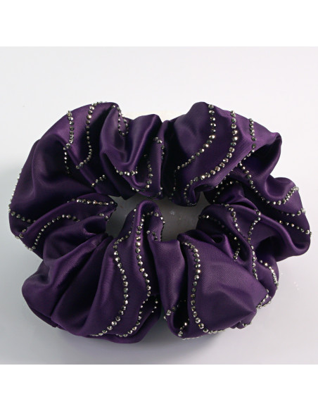 Gumka do włosów SCRUNCHIE WIECZOROWA  MAXI 12 CM Lolita Akcesoria FIOLETOWY