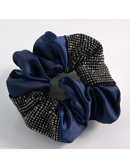 Gumka do włosów SCRUNCHIE WIECZOROWA  MAXI 12 CM Lolita Akcesoria GRANATOWY