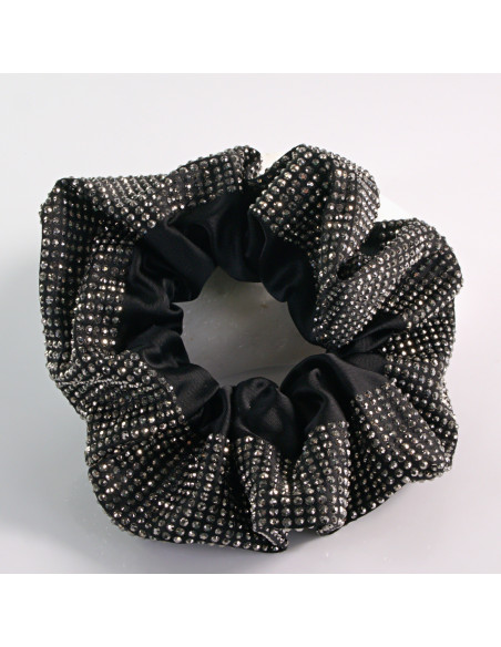 Gumka do włosów SCRUNCHIE WIECZOROWA  MAXI 12 CM Lolita Akcesoria CZARNY