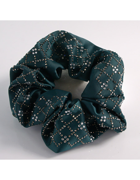 Gumka do włosów SCRUNCHIE WIECZOROWA  MAXI 12 CM Lolita Akcesoria ZIELONA