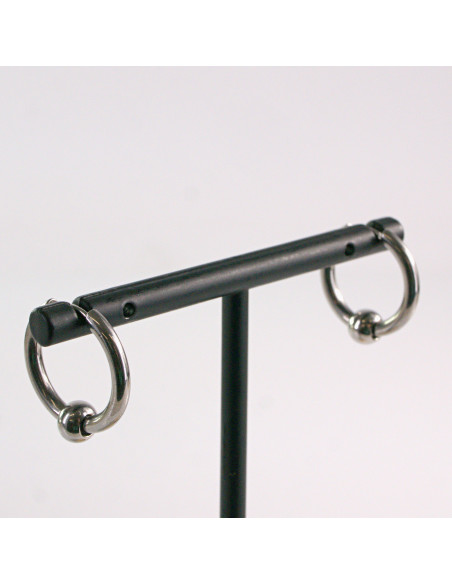 KOLCZYKI ZE STALI CHIRURGICZNEJ  LOLITA AKCESORIA 1,8 cm SREBRNE