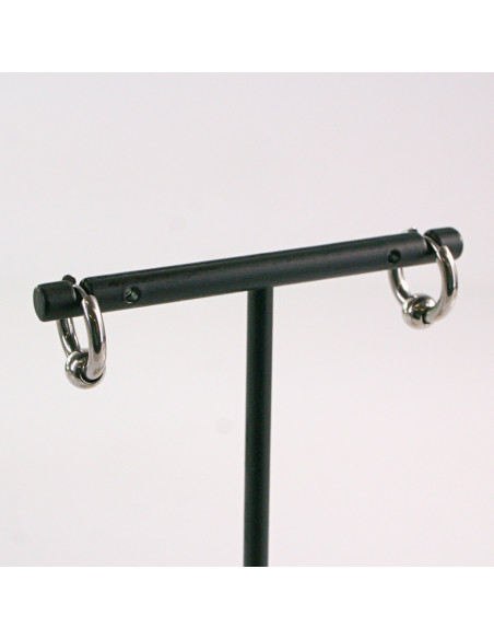 KOLCZYKI ZE STALI CHIRURGICZNEJ  LOLITA AKCESORIA 1,4 cm SREBRNE