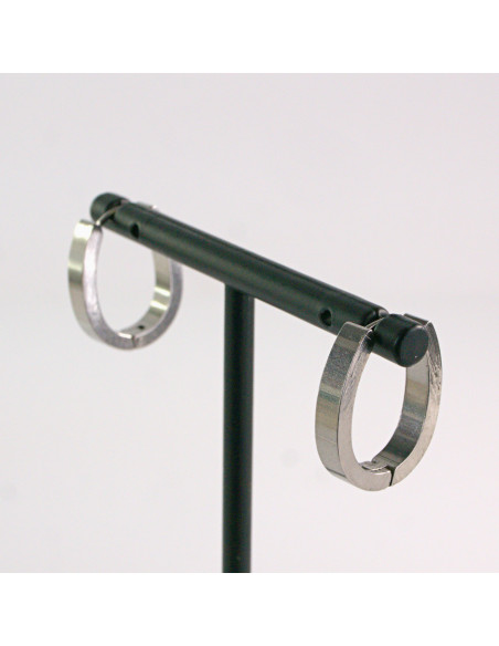 KOLCZYKI ZE STALI CHIRURGICZNEJ  LOLITA AKCESORIA SZEROKIE  SREBRNE