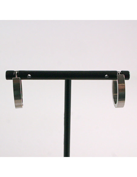 KOLCZYKI ZE STALI CHIRURGICZNEJ  LOLITA AKCESORIA SZEROKIE  SREBRNE