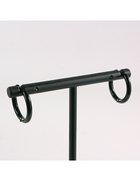 KOLCZYKI ZE STALI CHIRURGICZNEJ  LOLITA AKCESORIA 1,8 cm CZARNE