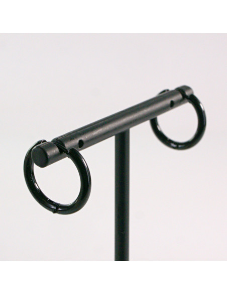 KOLCZYKI ZE STALI CHIRURGICZNEJ  LOLITA AKCESORIA 1,8 cm CZARNE