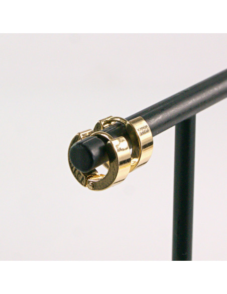 KOLCZYKI ZE STALI CHIRURGICZNEJ  LOLITA AKCESORIA 1 cm ZŁOTE SZEROKIE