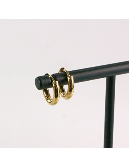 KOLCZYKI ZE STALI CHIRURGICZNEJ  LOLITA AKCESORIA 1 cm  ZŁOTE KAJDANKI