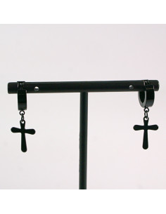 KOLCZYKI ZE STALI CHIRURGICZNEJ  LOLITA AKCESORIA CZARNE...