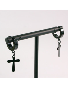 KOLCZYKI ZE STALI CHIRURGICZNEJ  LOLITA AKCESORIA CZARNE... 2