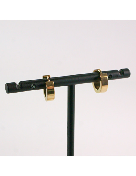 KOLCZYKI ZE STALI CHIRURGICZNEJ  LOLITA AKCESORIA 1,2 cm ZŁOTE SZEROKIE