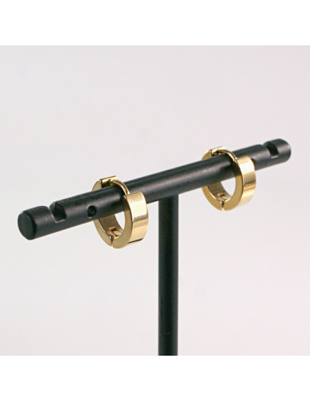 KOLCZYKI ZE STALI CHIRURGICZNEJ  LOLITA AKCESORIA 1,2 cm ZŁOTE SZEROKIE