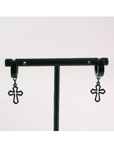 KOLCZYKI ZE STALI CHIRURGICZNEJ  LOLITA AKCESORIA CZARNE...