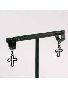 KOLCZYKI ZE STALI CHIRURGICZNEJ  LOLITA AKCESORIA CZARNE... 2