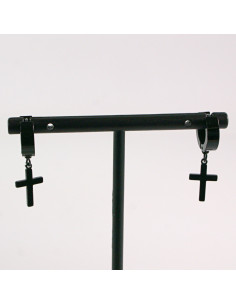 KOLCZYKI ZE STALI CHIRURGICZNEJ  LOLITA AKCESORIA CZARNE... 2