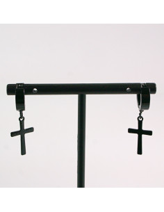 KOLCZYKI ZE STALI CHIRURGICZNEJ  LOLITA AKCESORIA CZARNE...