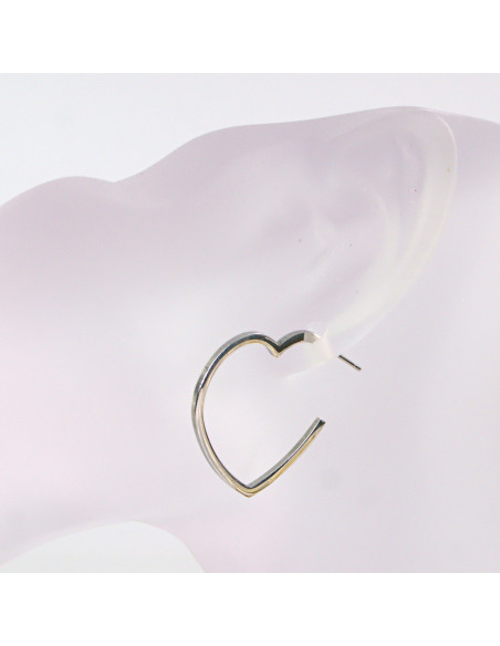 KOLCZYKI ZE STALI CHIRURGICZNEJ  LOLITA AKCESORIA SREBRNE SERCA