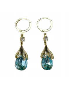 Kolczyki z TURKUSOWĄ ŁEZKĄ Lolita Accessories srebrny...