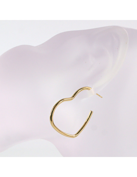 KOLCZYKI ZE STALI CHIRURGICZNEJ  LOLITA AKCESORIA ZŁOTE SERCA SERCE