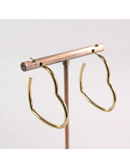 KOLCZYKI ZE STALI CHIRURGICZNEJ  LOLITA AKCESORIA ZŁOTE SERCA SERCE