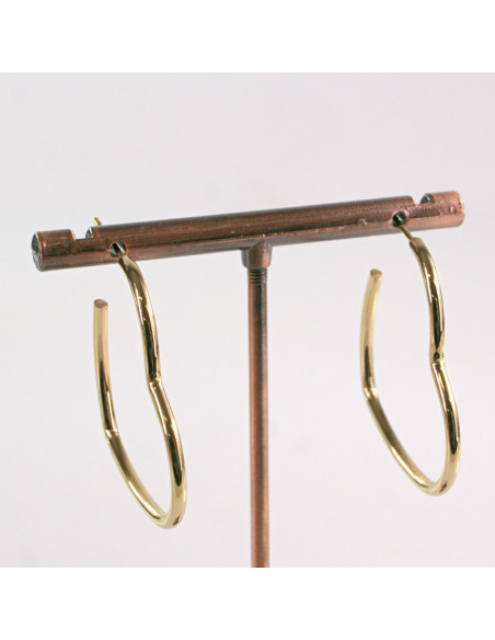 KOLCZYKI ZE STALI CHIRURGICZNEJ  LOLITA AKCESORIA ZŁOTE SERCA SERCE