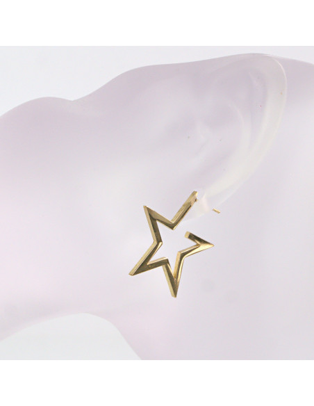 KOLCZYKI ZE STALI CHIRURGICZNEJ  LOLITA AKCESORIA ZŁOTE GWIAZDY GWIAZDA